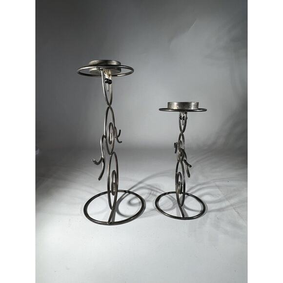 Vintage Christmas Snowman Set Of 2 International Silver Company Tea light Holder - Picture 5 of 15